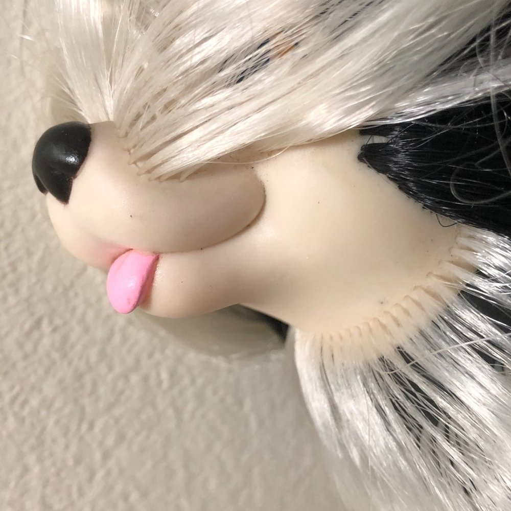 HASBRO SWEETIE PUPS SHIH TZU B&W PUPPY1989 TOY  LONG HAIR - Picture 5 of 11